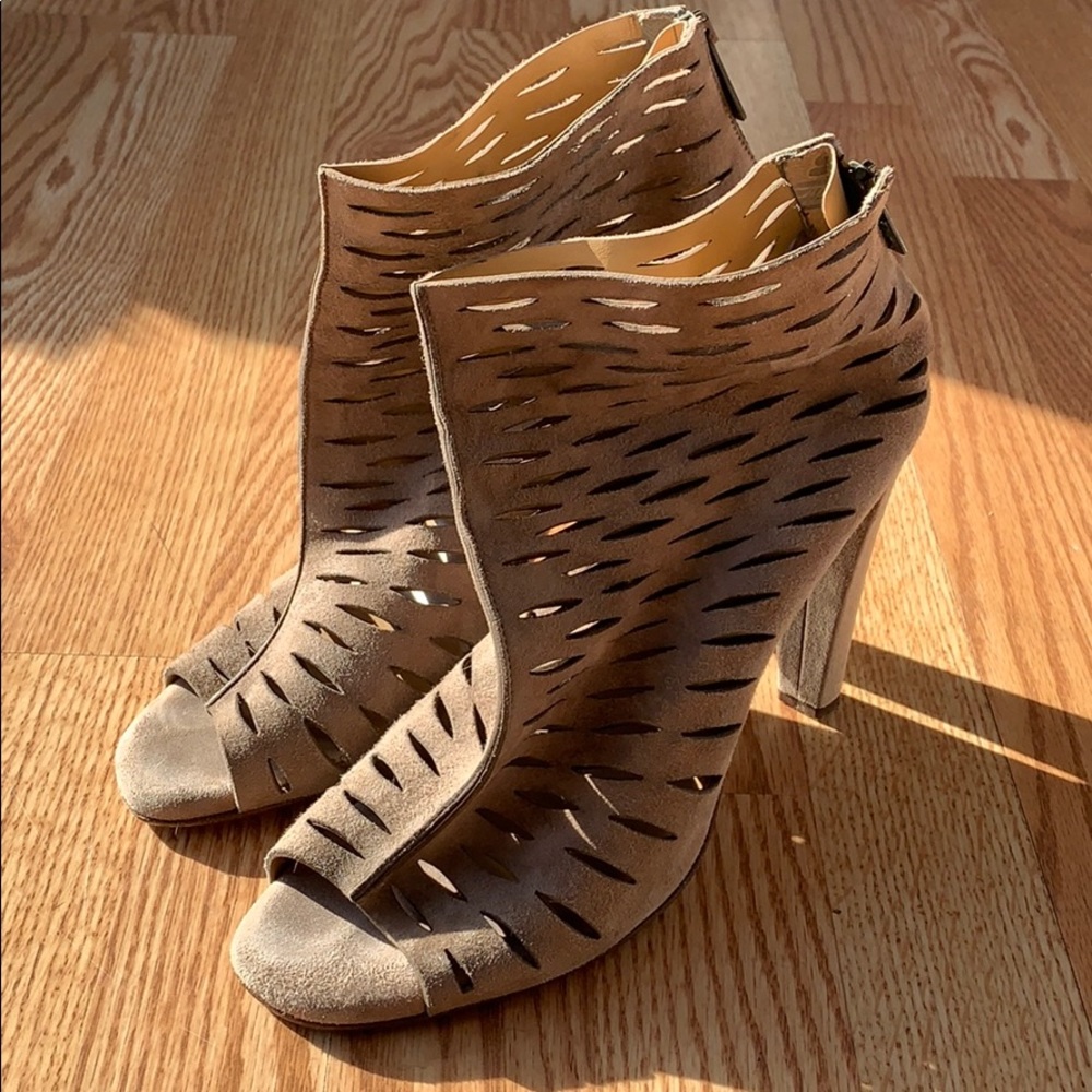 Diane Von Furstenberg Open Toe Ankle Boot